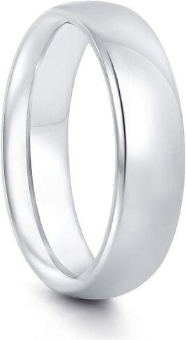 KAZITSAN 2mm 4mm 6mm Stainless Steel Rings for Women Men High Polish Plain Dome Silver/Gold/Rose Gold Wedding Band Comfort Fit in Kuwait