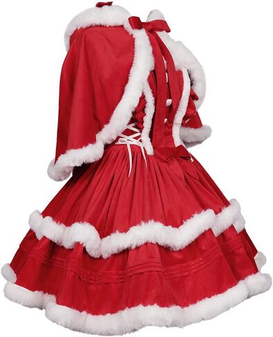 Women's Christmas Dress Skirt and Hooded Cloak Match in Kuwait