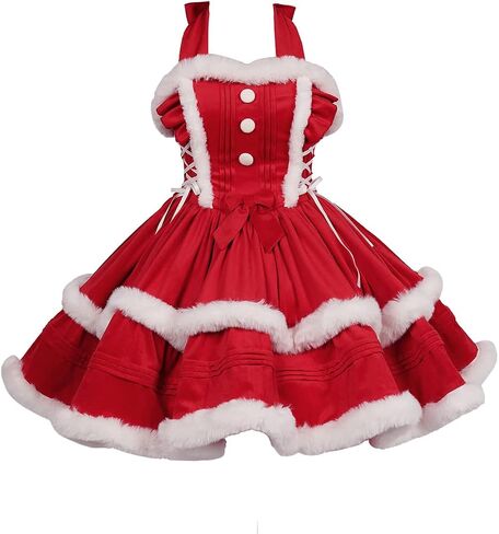 Women's Christmas Dress Skirt and Hooded Cloak Match in Kuwait