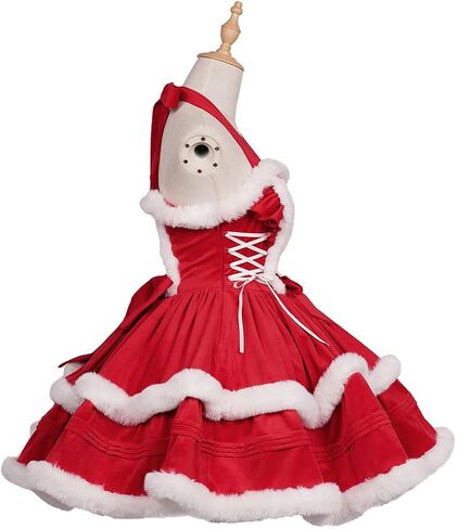Women's Christmas Dress Skirt and Hooded Cloak Match in Kuwait