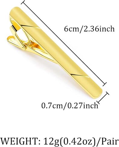 14K Gold Plated Tie Clip Square Edges Tie Tack Suitable for Business Man Wedding Gift in Saudi Arabia
