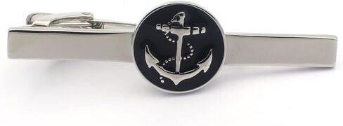 Black Anchor Cufflinks and Tie Clip Set, Nautical Cufflinks and Tie Clip in Saudi Arabia