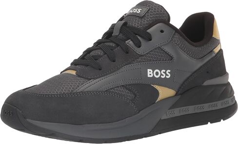 BOSS Men's Leather Low Profile Run Inspired Sneaker in Kuwait