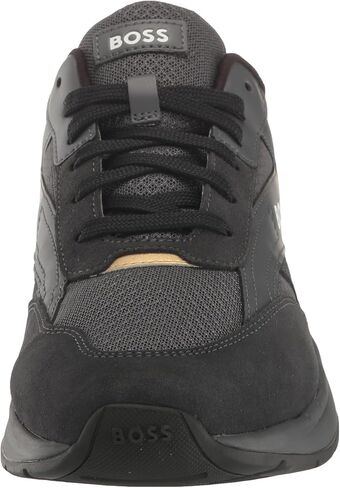 BOSS Men's Leather Low Profile Run Inspired Sneaker in Kuwait