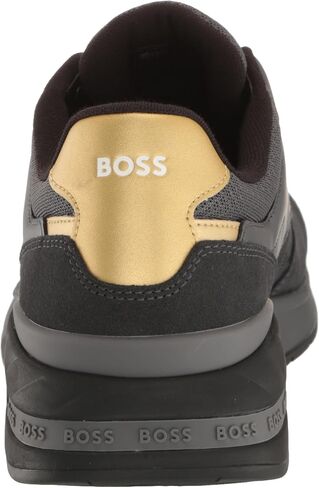 BOSS Men's Leather Low Profile Run Inspired Sneaker in Kuwait
