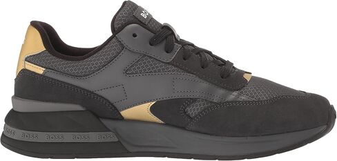 BOSS Men's Leather Low Profile Run Inspired Sneaker in Kuwait