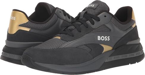 BOSS Men's Leather Low Profile Run Inspired Sneaker in Kuwait