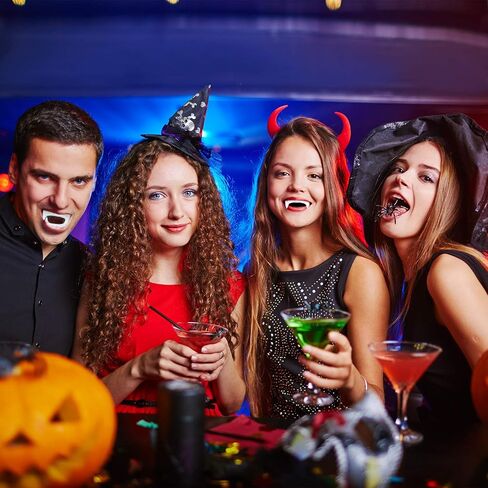 60 Pcs Halloween Vampire Teeth Plastic Vampire Fangs Bright Color Halloween Fake Teeth Cosplay Costume Accessories for Kids Adults Halloween Party Favors and Supplies in Saudi Arabia