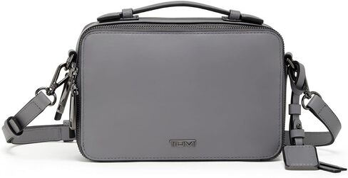 TUMI Voyageur Mari Crossbody - Luxe Leather Crossbody Purse - With Slots for Card Wallet - Works As Phone Crossbody Bag - For Everyday Use - Pearl Grey - 5.0" X 8.0" X 2.5" in Saudi Arabia