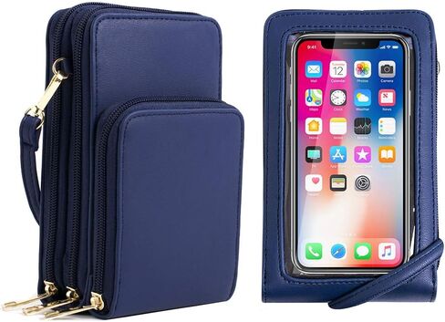 Crossbody Cellphone Purse Women Touch Screen Bag RFID Blocking Wallet Handbag Shoulder Strap in Kuwait