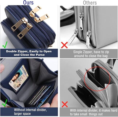 Crossbody Cellphone Purse Women Touch Screen Bag RFID Blocking Wallet Handbag Shoulder Strap in Kuwait
