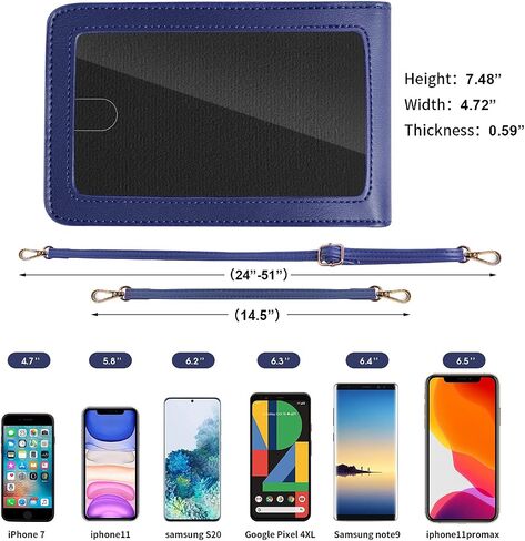 Crossbody Cellphone Purse Women Touch Screen Bag RFID Blocking Wallet Handbag Shoulder Strap in Kuwait