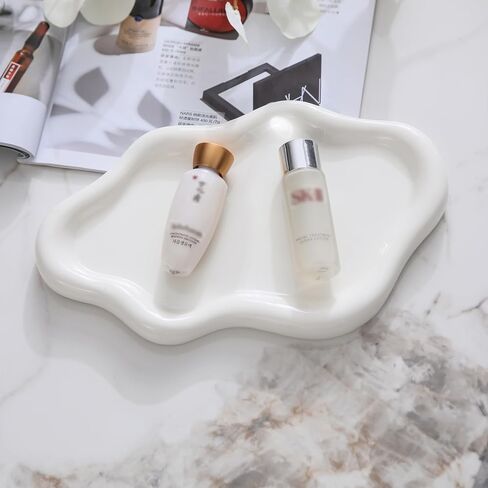 صينية مجوهرات من دي ال جيه زد جي سي، صينية على شكل سحابة لطيفة، صينية سيراميك، طبق حلي، صينية خواتم، صينية فانتي، صينية مفاتيح، صينية خواتم، هدية عيد ميلاد وعيد الام والكريسماس للنساء in Kuwait