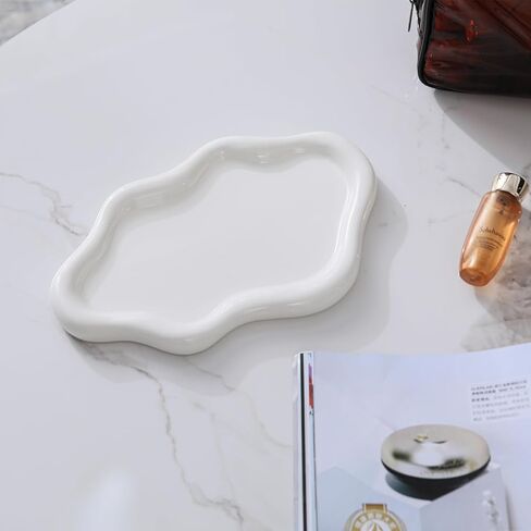 صينية مجوهرات من دي ال جيه زد جي سي، صينية على شكل سحابة لطيفة، صينية سيراميك، طبق حلي، صينية خواتم، صينية فانتي، صينية مفاتيح، صينية خواتم، هدية عيد ميلاد وعيد الام والكريسماس للنساء in Kuwait