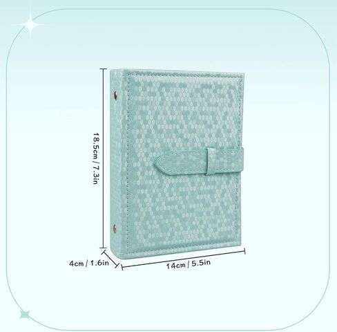 Fangoo Earring Organizer Book Design Earring حامل السفر مجوهرات تخزين حالة حامل صينية، قادرة على عقد 42 زوجا (الأزرق) in Kuwait
