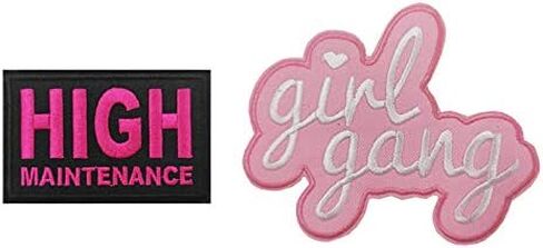 Cute-Patch Girl Gang High Maintenance Embroidered Iron on Patch in Saudi Arabia
