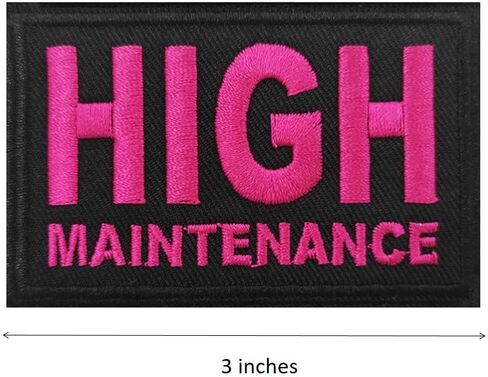Cute-Patch Girl Gang High Maintenance Embroidered Iron on Patch in Saudi Arabia