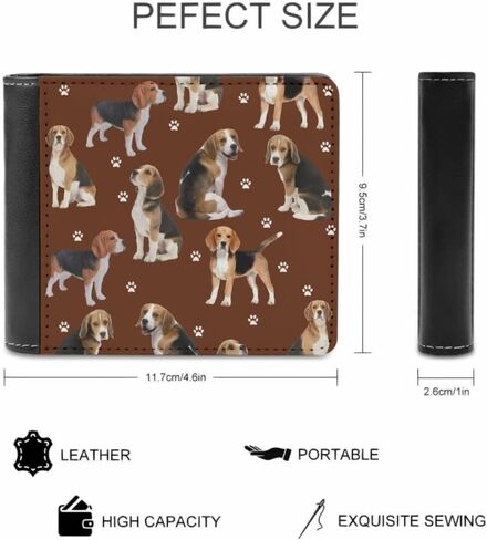 محافظ جلدية للرجال من Greenieey Black Labrador هدايا رفيعة قابلة للطي للرجال/الصديق/الزوج/الأب White3 مقاس واحد in Kuwait