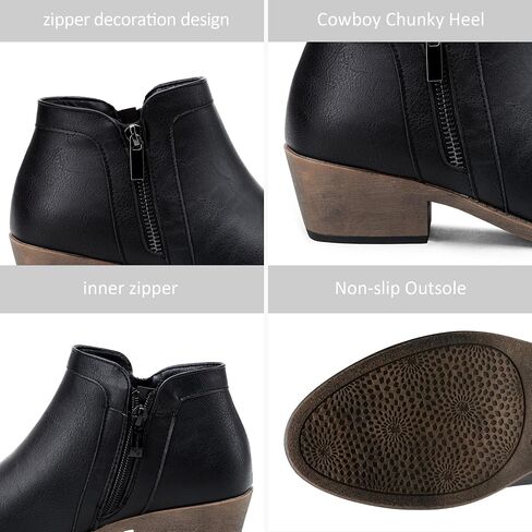 Jeossy Women's 9618 Classic Ankle Boots Slip on Chunky Heel Boots for Women in Saudi Arabia