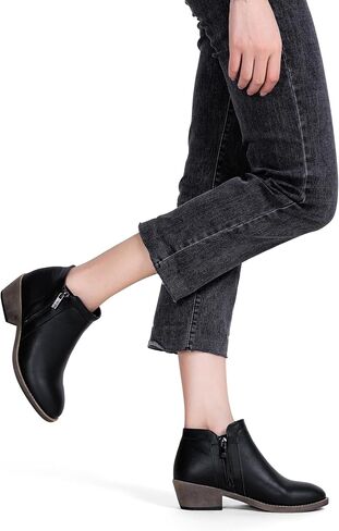 Jeossy Women's 9618 Classic Ankle Boots Slip on Chunky Heel Boots for Women in Saudi Arabia