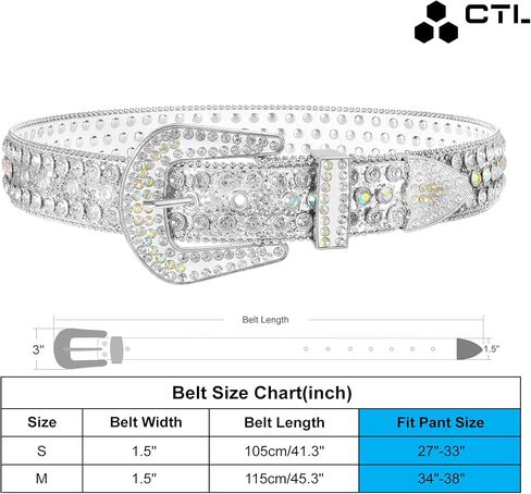 Rhinestone Belt, BB Belt Western Belts for Women & Men Cowboy, Cowgirl Belt, Diamond Studded Belt for Jeans, Dress & More in Kuwait