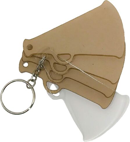 Acrylic 3" Cheer Megaphone 10 Pack with Hardware and Cut Files for Custom Keychains | Acrylic Keychain Blanks | 1/8in Cast Acrylic | Made in the USA by My Local Maker in Saudi Arabia