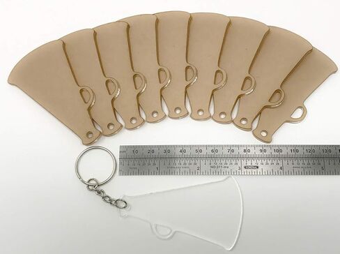 Acrylic 3" Cheer Megaphone 10 Pack with Hardware and Cut Files for Custom Keychains | Acrylic Keychain Blanks | 1/8in Cast Acrylic | Made in the USA by My Local Maker in Saudi Arabia