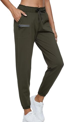Rrosseyz Women Lightweight Joggers Pants with Pockets, Quick Dry Athletic Workout Soft Pant for Gym Running in Kuwait