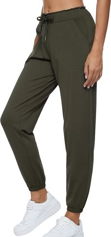 Rrosseyz Women Lightweight Joggers Pants with Pockets, Quick Dry Athletic Workout Soft Pant for Gym Running in Kuwait