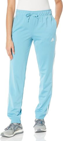 adidas Women's Essentials Fleece Tapered Cuff Pants, Preloved Blue/White, Medium in Saudi Arabia