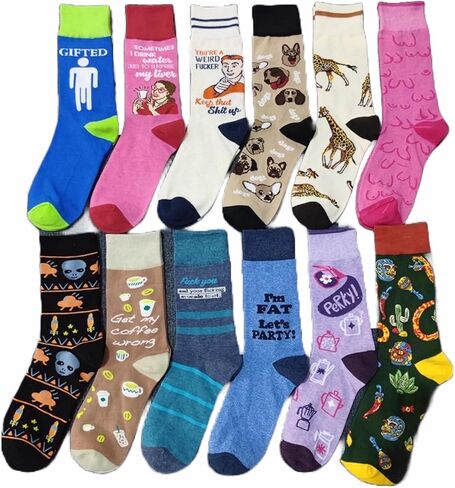 12 زوجًا من الجوارب النسائية اللطيفة والمضحكة غير الرسمية المصنوعة من القطن، جوارب لطيفة ورقيقة لثقافة البوب، مقاس حذاء نسائي مناسب: 6-10 in Kuwait