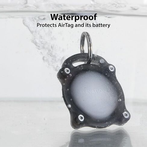 Elevation Lab TagVault Ghost - حافظة سلسلة المفاتيح AirTag المقاومة للماء مع حلقة مفاتيح من التيتانيوم | سلسلة جوست (4 عبوات) in Kuwait