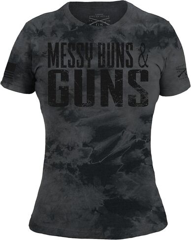 Grunt Style Messy Buns & Guns - Women's T-Shirt in Saudi Arabia