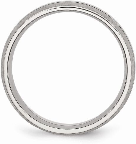 Solid Stainless Steel Grooved 8mm Men's Matte Brushed Finish and Wedding Band Ring in Kuwait