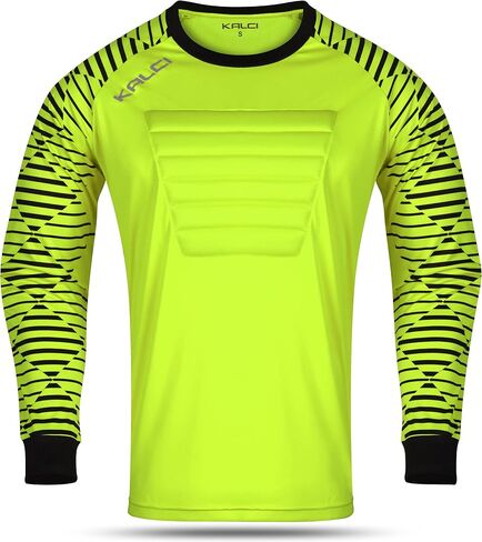 Kalci Soccer Goalie Shirt, Padded Goalkeeper Jersey, Youth/Adult & Kids Sizes, Long Sleeve Football Padded Shirt Mens in Kuwait