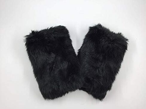 قفازات من الفرو بدون أصابع من LL-Partner - قفازات ناعمة من الفرو للنساء والفتيات in Kuwait