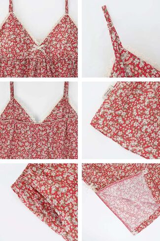 ULLALA Pajamas for women Flaming Sleeveless Two piece Red in Kuwait