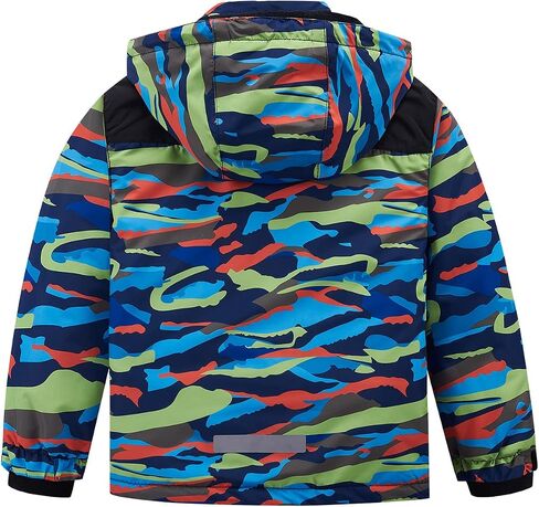 FREE SOLDIER Boys Girls Waterproof Ski Jacket Fleece Lined Warm Winter Snow Coat Kids Winter Jacket with Detachable Hood in Kuwait