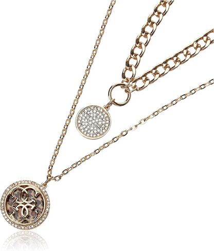 GUESS Gold-Tone Double Layer Coin Pendant Chain Necklace Set in Saudi Arabia