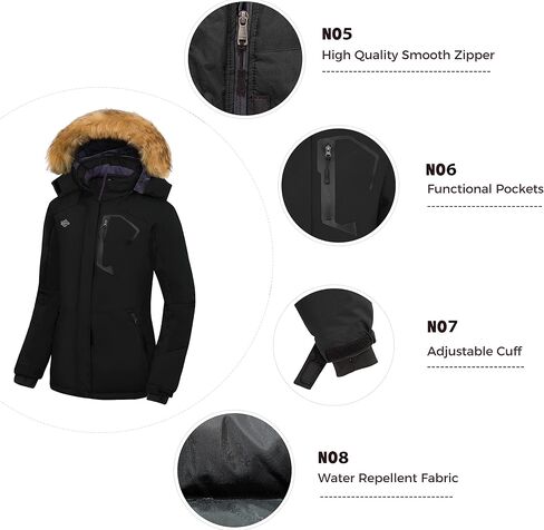 Wantdo Women's Puffer Jackets Warm Winter Coats Insulated Winter Jacket Parka in Saudi Arabia