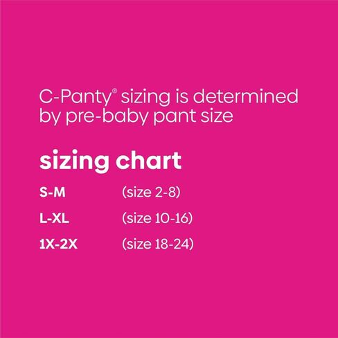 ملابس داخلية Upspring C-Panty C-Section الملابس الداخلية مع لوحة سيليكون للعناية بالشقوق، عالية الخصر، 2-Pack in Kuwait