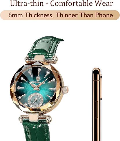 NN BEN NEVIS Watch, Watches for Women with Elegant Leather Strap, Fashion Analog Creative Diamond Dial Wrist Watch, Jewelry Gift for Wedding Anniversary Birthday in Saudi Arabia