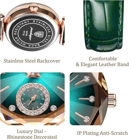 NN BEN NEVIS Watch, Watches for Women with Elegant Leather Strap, Fashion Analog Creative Diamond Dial Wrist Watch, Jewelry Gift for Wedding Anniversary Birthday in Saudi Arabia