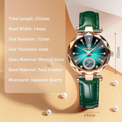 NN BEN NEVIS Watch, Watches for Women with Elegant Leather Strap, Fashion Analog Creative Diamond Dial Wrist Watch, Jewelry Gift for Wedding Anniversary Birthday in Saudi Arabia