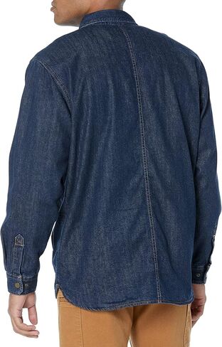 Carhartt Men's 105605 Relaxed Fit Denim Fleece Lined Snap-Front Shirt Jac in Saudi Arabia