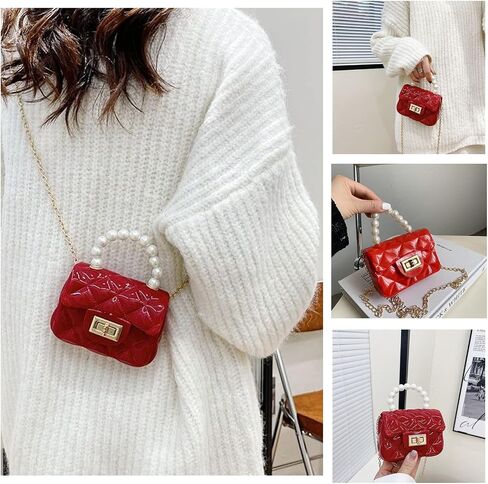 محفظة FONETTOS Mini Jelly، حقيبة صغيرة للفتيات للأطفال، محفظة صغيرة للأطفال مع سلسلة ذهبية in Saudi Arabia