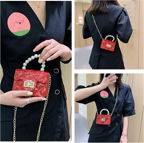 محفظة FONETTOS Mini Jelly، حقيبة صغيرة للفتيات للأطفال، محفظة صغيرة للأطفال مع سلسلة ذهبية in Saudi Arabia