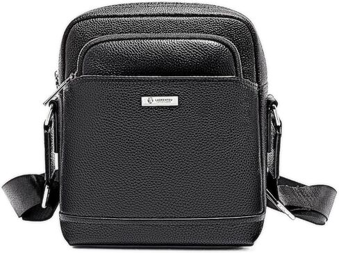 حقيبة كتف من الجلد الطبيعي للرجال من LAORENTOU، حقيبة كروس للأعمال للرجال، حقائب ساع، محفظة جلدية للرجال، حقائب جانبية in Kuwait