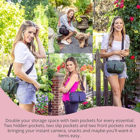 حقيبة كتف KEDZIE Gemini Crossbody مع حقيبة كتف بحزام قابل للإزالة للنساء والفتيات in Kuwait