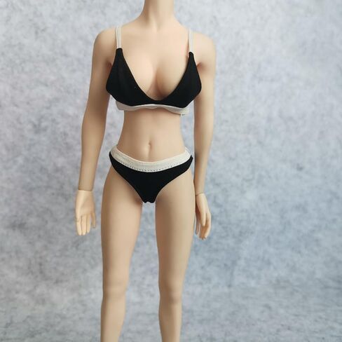 حمالة صدر بيكيني للسيدات مقاس 1/6 من SSbeauty M + ملابس داخلية لملابس الدمى النسائية مقاس 12 بوصة (أسود) in Kuwait